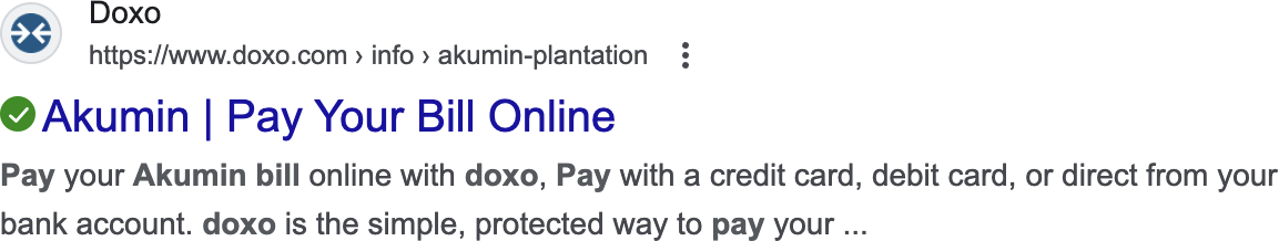 Doxo Akumin search result
